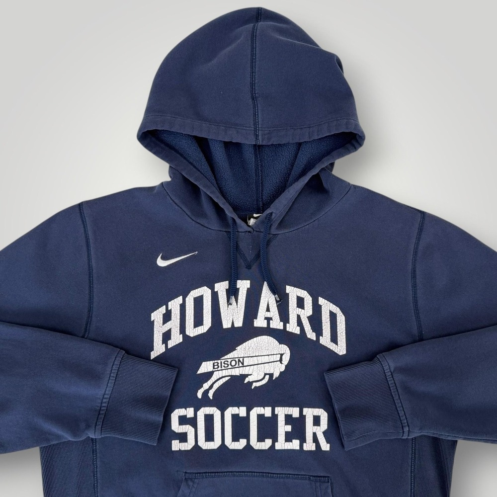 Nike Howard Bison Soccer Hoodie Mens M Blue NCAA Pullover Fleece Sweatshirt